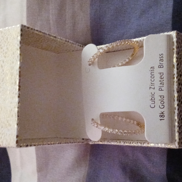 Cubic Zirconia Hoop earrings - Picture 1 of 1